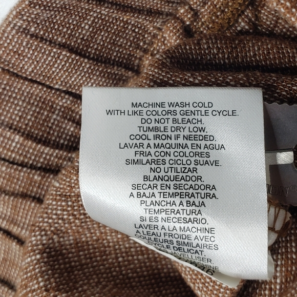 Ellen Tracy Linen Vlen Cropped Center Seams Straight Leg Woven Pants Sz Large - Picture 5 of 15